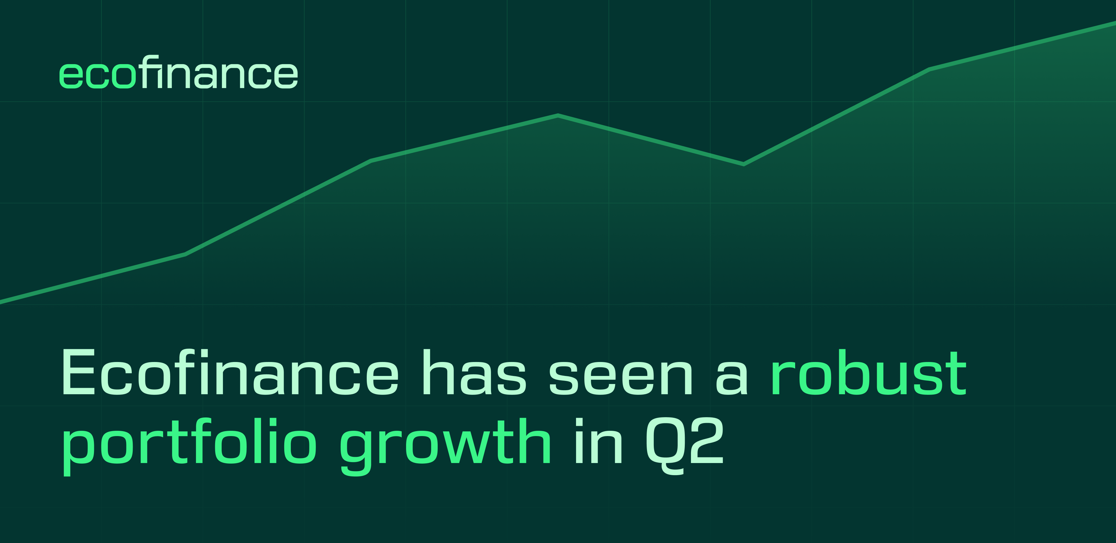 Ecofinance continues to see growth in the second quarter of 2024